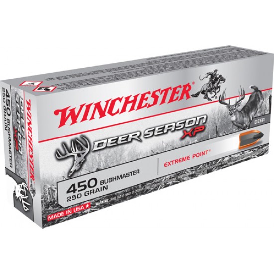 WINCHESTER AMMO DEER XP .450 BUSHMASTER 250GR JSP 20-PACK