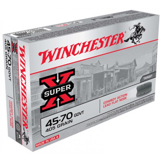 WINCHESTER AMMO SUPER-X .45-70 GOVT. 405GR. LEAD-FN COWBOY 20-PACK
