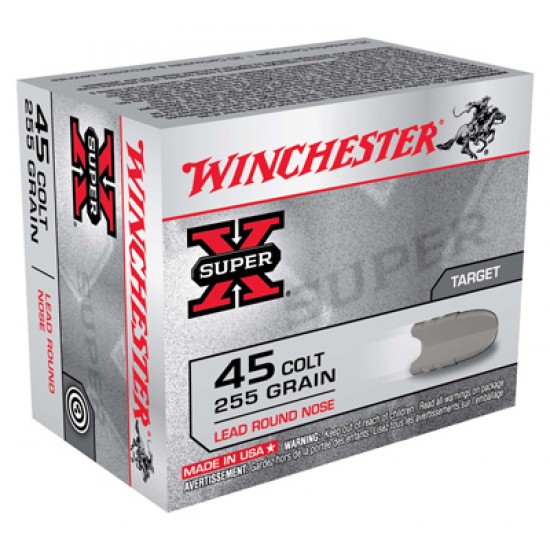 WINCHESTER AMMO SUPER-X .45 LONG COLT 255GR. LEAD-RN 20-PACK