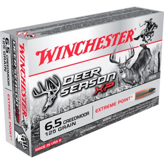 WINCHESTER AMMO DEER SEASON XP 6.5 CREEDMOOR 125GR. EP 20-PACK