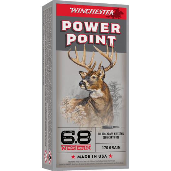 WINCHESTER AMMO SUPER-X 6.8 WESTERN170GR. POWER POINT 20-PACK