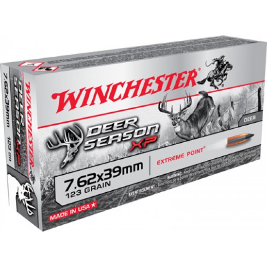 WINCHESTER AMMO DEER SEASON XP 7.62 X 39 123GR. XP 20-PACK