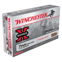 WINCHESTER AMMO SUPER-X 7MM RM 175GR. POWER POINT 20-PACK