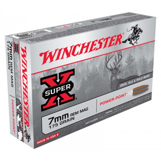 WINCHESTER AMMO SUPER-X 7MM RM 175GR. POWER POINT 20-PACK