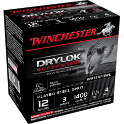 WINCHESTER DRYLOK SUPER STEEL 25RD 12GA 1 1/4OZ #4