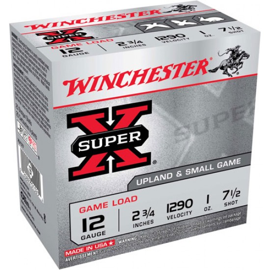 WINCHESTER SUPER-X 12GA #7.5 25RD 1290FPS 1OZ CASE LOT