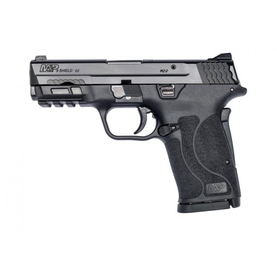 SMITH & WESSON SHIELD M2.0 M&P 9MM EZ BLACKENED SS/BLK NO SAFETY
