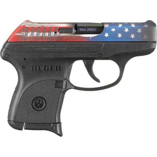 RUGER LCP .380ACP 6-SHOT FS AMERICAN FLAG SLIDE POLYMER