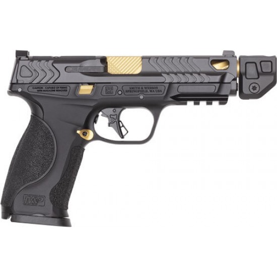 SMITH & WESSON PC M&P9 M2.0 METAL 9MM OR NTS BLACK FR/GOLD PVD BBL TALO