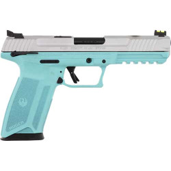 RUGER 57 5.7X28MM ADJ. SIGHTS 20-SHOT TURQUOISE/SILVER