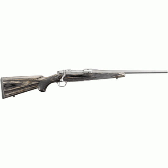 RUGER M77 HAWKEYE COMPACT .243 MATTE S/S GREY/BLACK LAMINATE