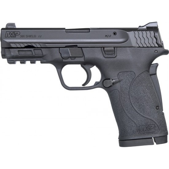 SMITH & WESSON SHIELD M2.0 M&P .380 ACP EZ BLACKENED SS/BLACK NO THUMB SAFETY