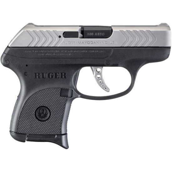 RUGER LCP .380ACP 6-SHOT FS BLACK FRAME STAINLESS SLIDE