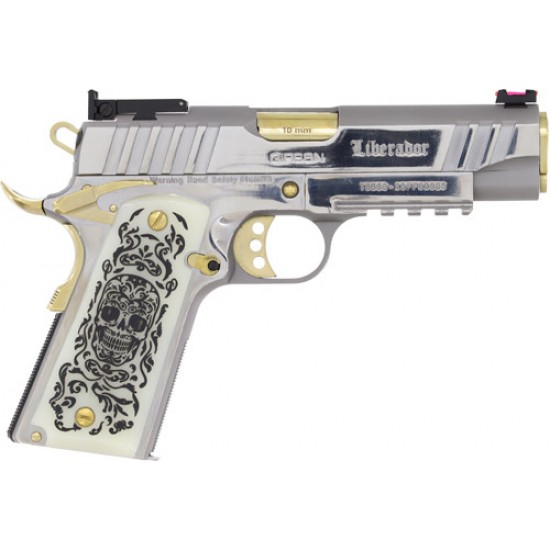 GIRSAN MC1911 LIBERADORE 10MM COMMANDER SS/GOLD ENGRAVED 8RD