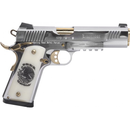 GIRSAN MC1911S LIBERADORE II 45ACP CHROME/GOLD ENGRAVED 8RD