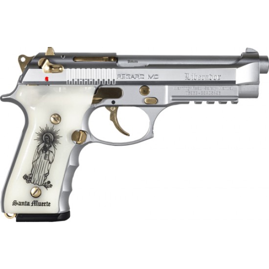 GIRSAN REGARD LIBERADORE 9MM GOLD/CHROME ENGRAVED 18-SHOT