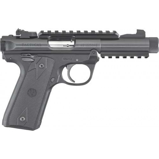 RUGER MARK IV 22/45 TACTICAL .22LR 4.40 ADJ. BLACK RUBBER 