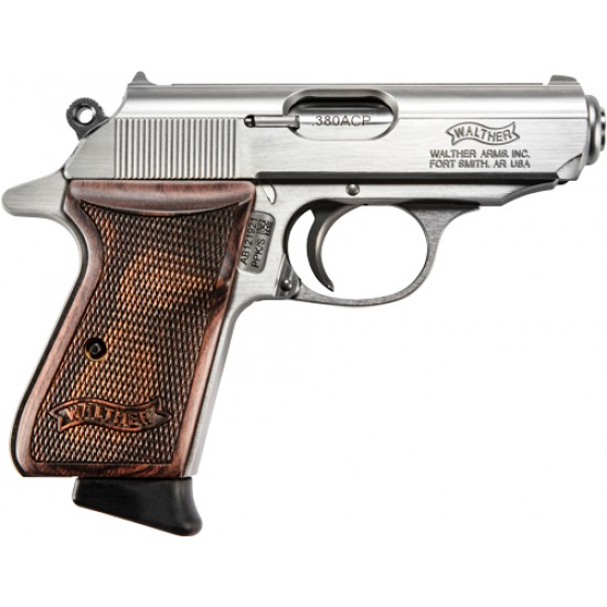 WALTHER PPK/S .380ACP SS FS 7-SHOT WOOD GRIPS