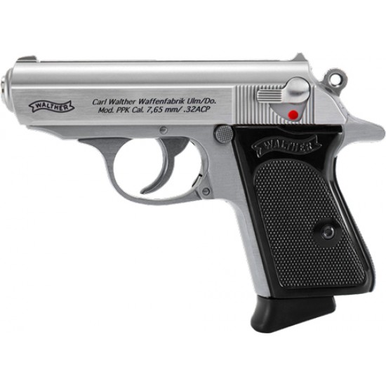 WALTHER PPK 32ACP SS FS 6+1 RD BLACK SYNTHETIC GRIPS