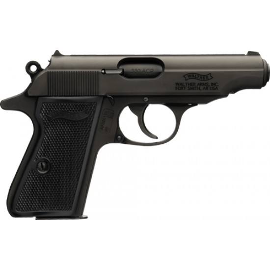 WALTHER PP 380ACP BLACK 7RD BLACK SYNTHETIC GRIPS