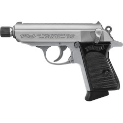 WALTHER PPK SD 32ACP STAINLESS FS 7RD BLACK SYNTHETIC GRIPS