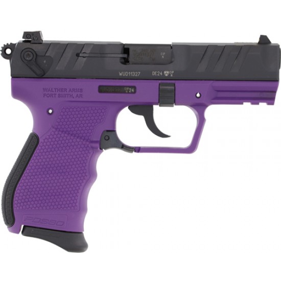 WALTHER PD380 .380ACP BLUED FS 9RD SILVER PURPLE GRIPS
