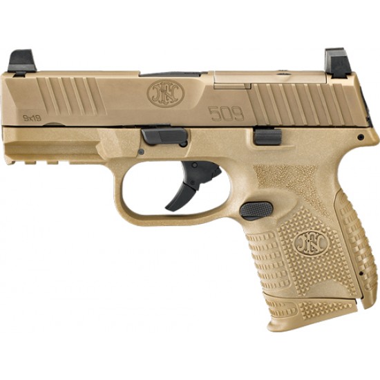 FN 509 COMPACT MRD 9MM LUGER 1-12RD 1-15RD FDE
