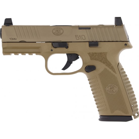 FN 510 MRD 10 MM NMS 2-15RD MAG FDE