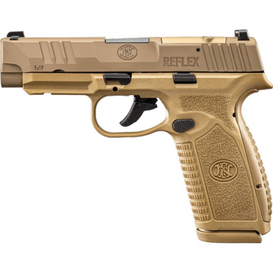 FN REFLEX MRD XL 9MM LUGER 2-10RD MAGS FDE NO SAFETY