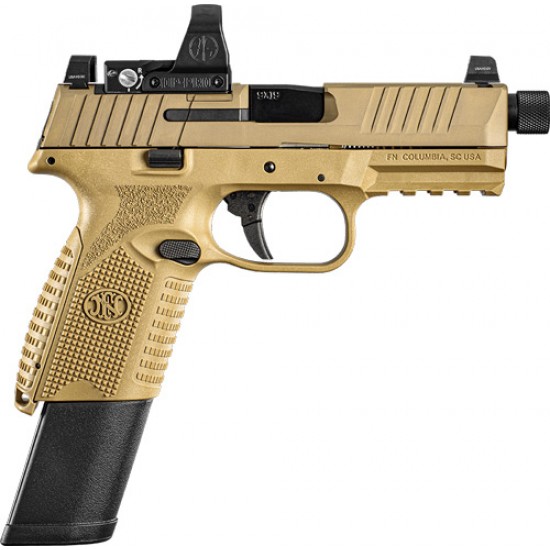 FN 509M TACTICAL 9MM HOLOSUN 407C 1-24RD & 1-15RD MAG FDE