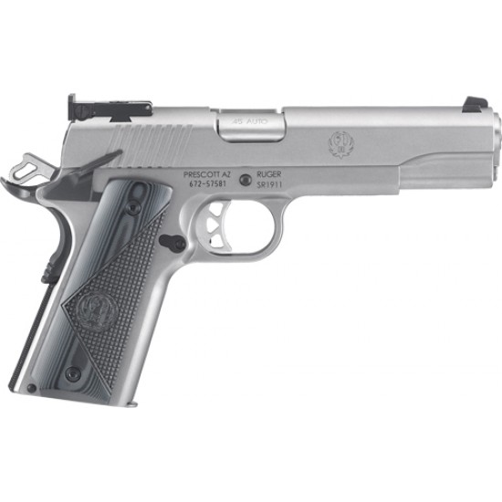 RUGER SR1911 TARGET .45 ACP ADJSTAINLESS G10 GRIPS