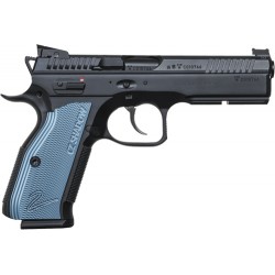 CZ SHADOW 2 9MM FS 17-SHOT BLACK POLYCOAT BLUE GRIP