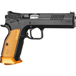 CZ TS2 SA 9MM FS 20-SHOT BLACK POLYCOAT ORANGE GRIP