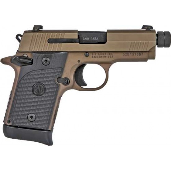 SIG P938 EMPEROR SCORPION 9MM SAO (1)6RD&(1)7RD SIGLITE FDE
