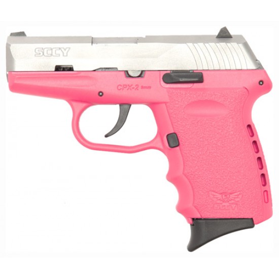 SCCY CPX2-TT PISTOL DAO 9MM 10RD SS/PINK W/O SAFETY