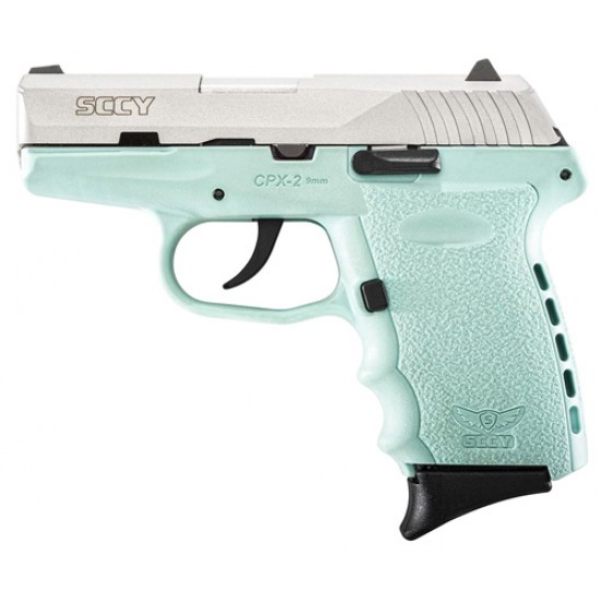 SCCY CPX2-TT PISTOL DAO 9MM 10RD SS/SCCY BLUE W/O SAFETY