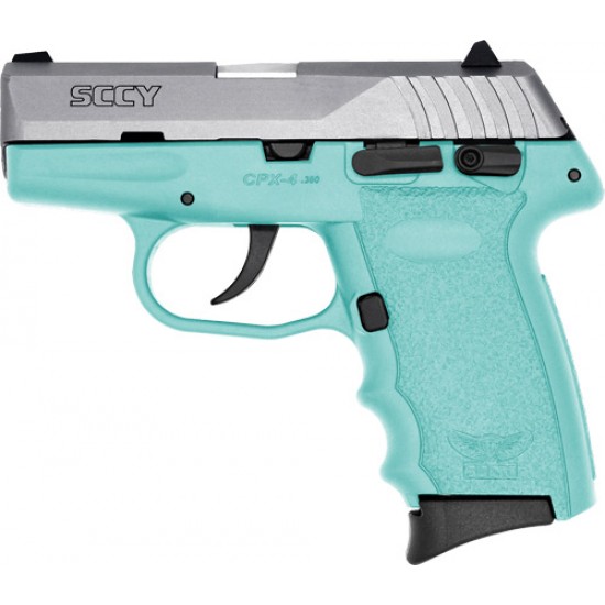 SCCY CPX4-TT PISTOL DAO .380 10RD SS/SCCY BLUE W/SAFETY