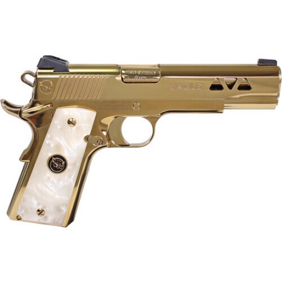 IVER JOHNSON GOLDEN EAGLE 1911 45ACP 8RD POLISHED GOLD