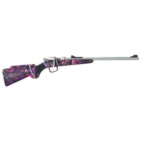 HENRY MINI BOLT RIFLE .22LR S/S MUDDY GIRL SYNTHETIC STOCK