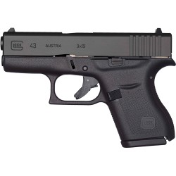 USED GLOCK 43 PISTOL 9MM 2-6RD MAGS EXCELLENT COND.