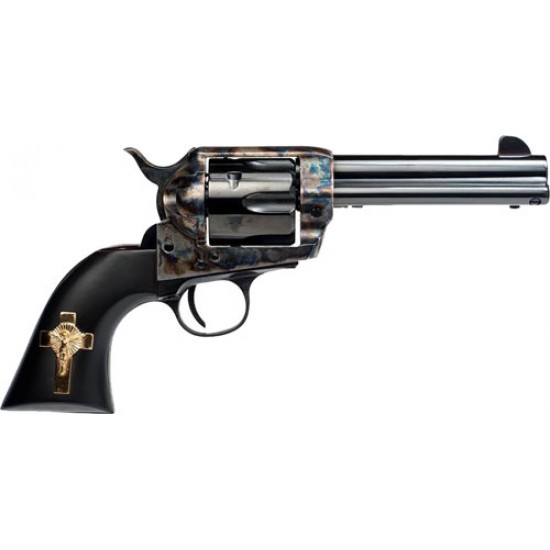 CIMARRON HOLY SMOKER 45LC FS 4.75" CC/BL GOLD CROSS BLACK