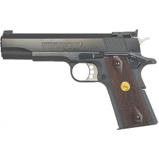 COLT GOLD NATIONAL MATCH 45ACP 5" 8RD SERIES 70 BLUED WALNUT