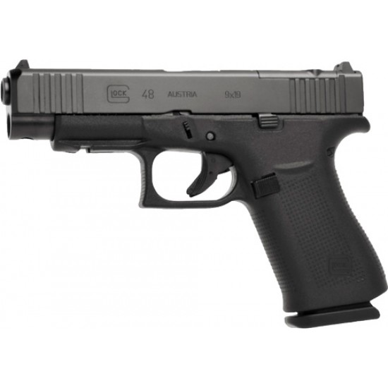 GLOCK 48 9MM LUGER FS 10-SHOT BLACK POLYMER FRONT RAILS