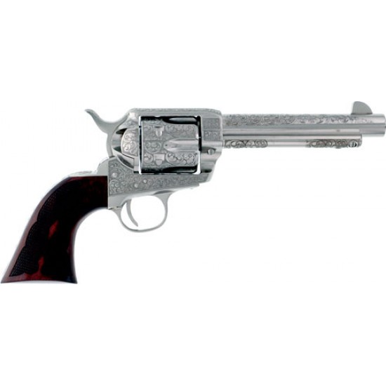 CIMARRON BUFFALO BILL CODY 45LC 5.5" ENGRAVED NICKEL