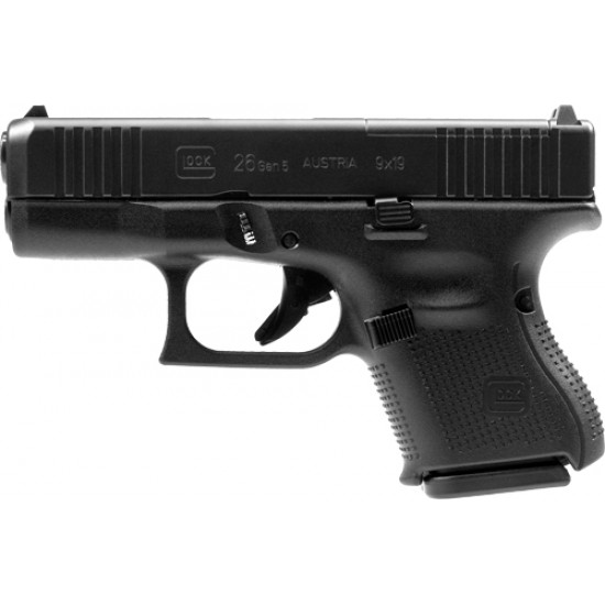 GLOCK 26 MOS 9M LUGER GEN-5 FS 10-SHOT BLACK FRONT SERRATIONS