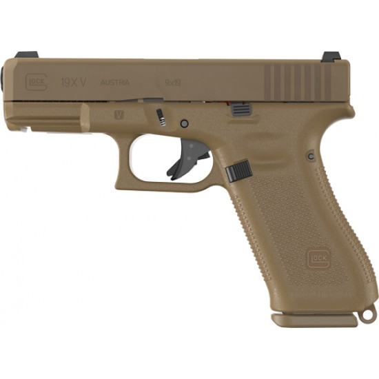 GLOCK 19X V NIGHT SIGHTS 10-SHOT FDE
