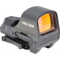 HOLOSUN ELITE OPEN REFLEX W/ SOLAR GREEN RECTICALICLE W/QD MOUNT
