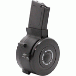 IVER JOHNSON MAGAZINE AR15 .223 50RD DRUM BLACK POLYMER