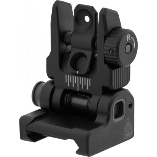 UTG ACCU-SYNC SPRING LOADED AR 15 FLIP-UP REAR SIG SAUERHT BLACK