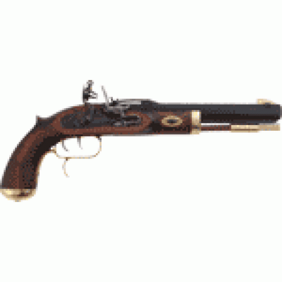 TRADITIONS TRAPPER PISTOL .50 FLINTLOCK BLUED/HARDWOOD